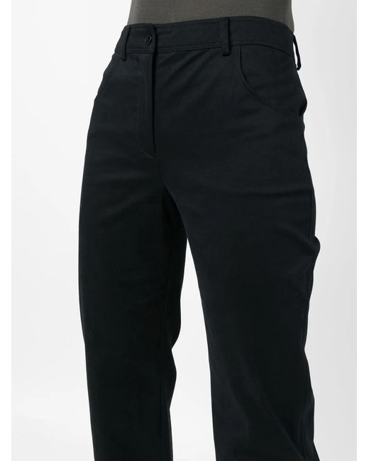 Alberta Ferretti Black Flared Wide-Leg Trousers
