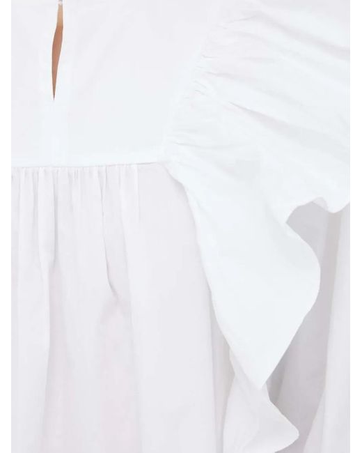 Day Birger et Mikkelsen White Ruffled-Trim Mini Dress