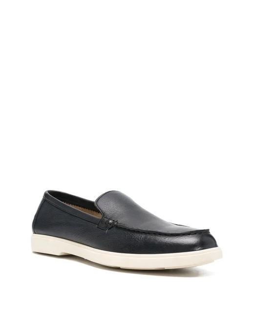 Calpierre White Mocassins En Cuir Grainé for men