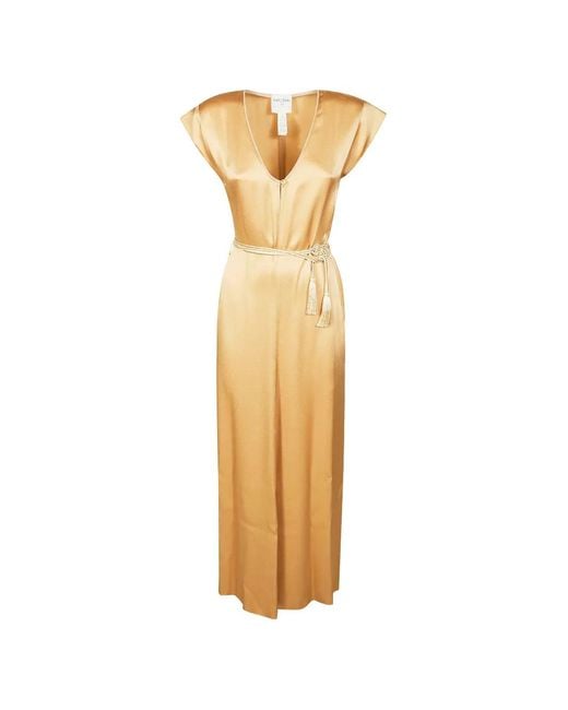 Forte_forte Metallic Tassel-Belt Midi Dress