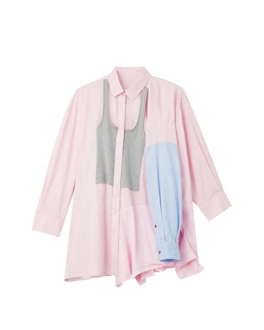 Enfold Pink Layered Panelled Shirt