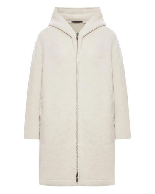 Transit White Hooded Coat