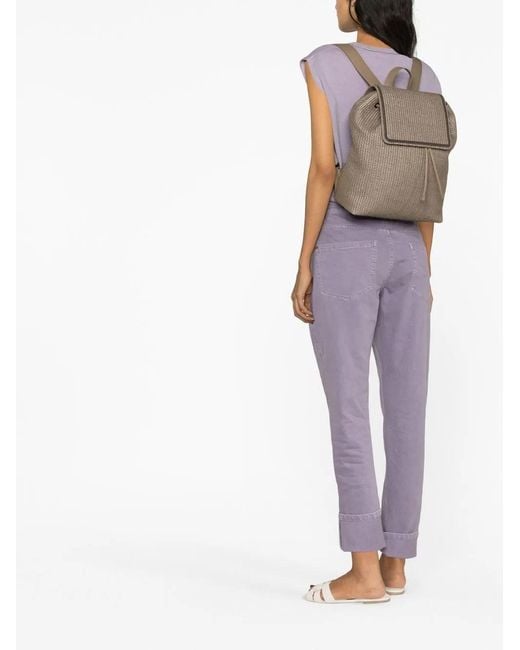 Brunello Cucinelli Purple Turn-Up Cuffs Jeans