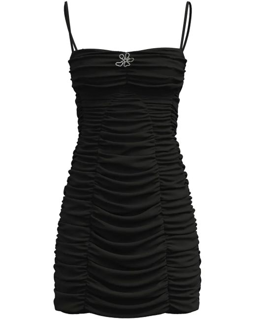 Abito Corto Elena Con Ruches di MACCAPANI in Black