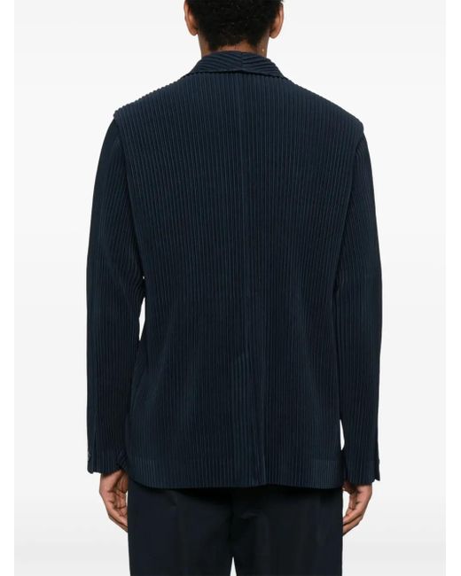 Homme Plissé Issey Miyake Blue Single-Breasted Blazer for men