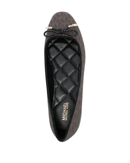 MICHAEL Michael Kors Brown Nori Leather Ballerina Shoes