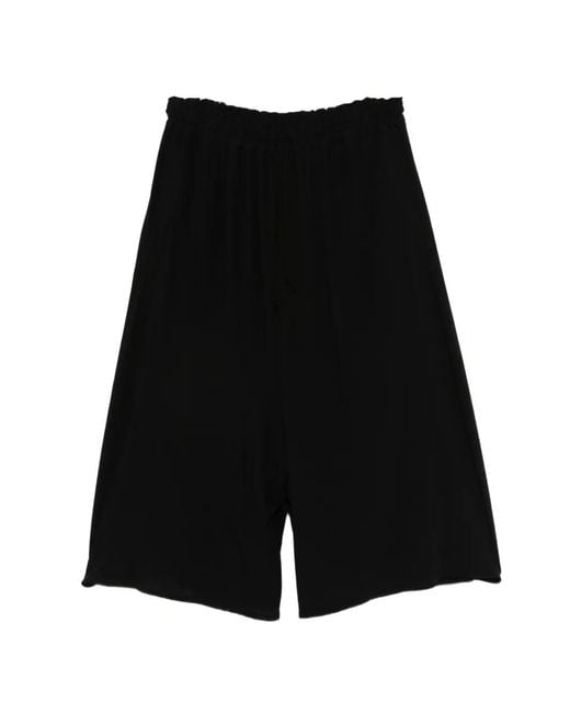 Y's Yohji Yamamoto Black Elasticated-Waistband Trousers