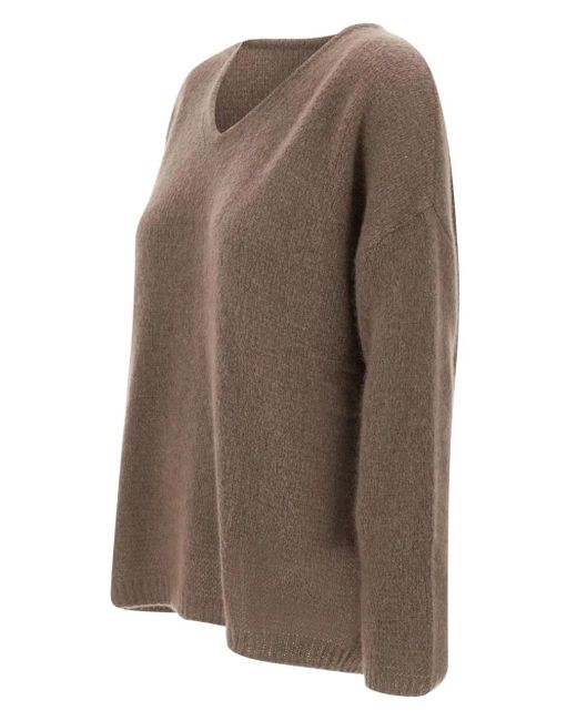 Hemisphere Brown V-Neck Jumper