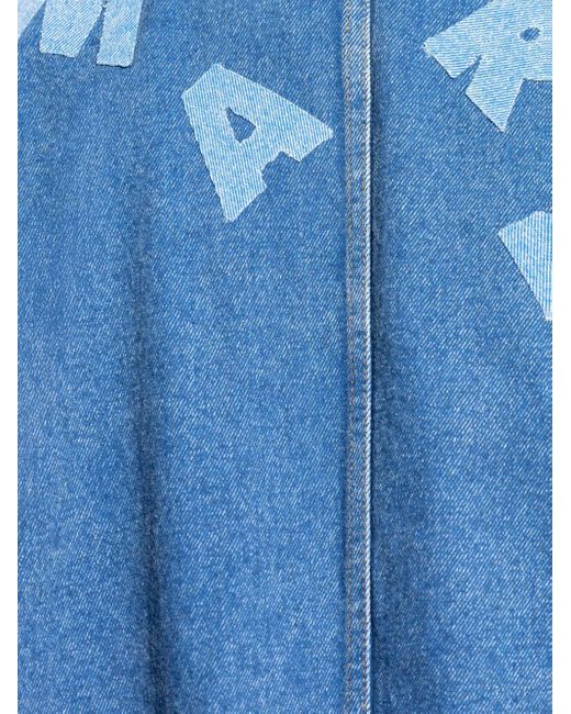 Chaqueta vaquera con logo estampado Marni de hombre de color Blue