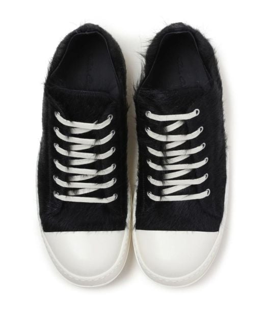 Rick Owens Black Low Lace-up Sneakers for men