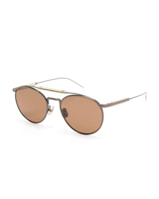 Brunello Cucinelli Natural Bc2004St Pilot-Frame Sunglasses