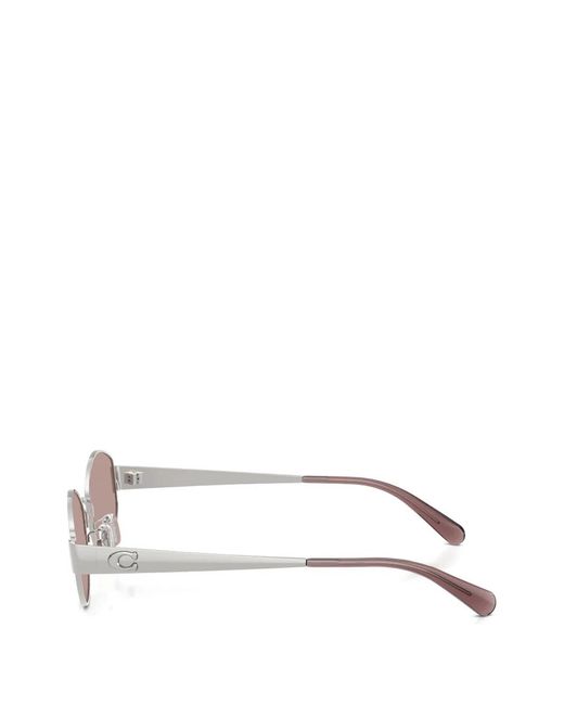COACH Pink Oval-Frame Sunglasses