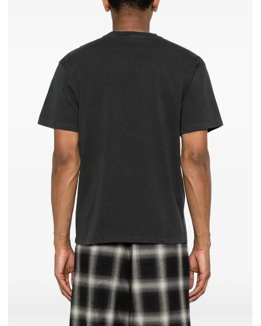 Aries Black Faded Punk Graphic T-Shirt for men