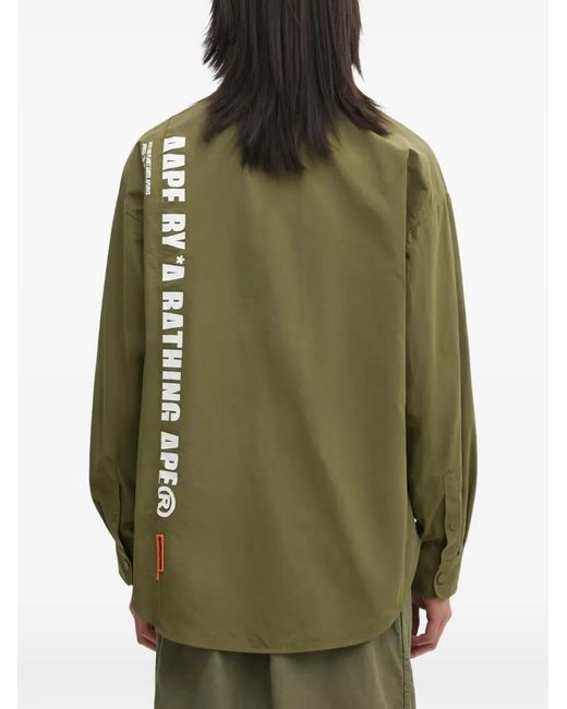 Aape By A Bathing Ape Green Chest-Pocket Shirt for men