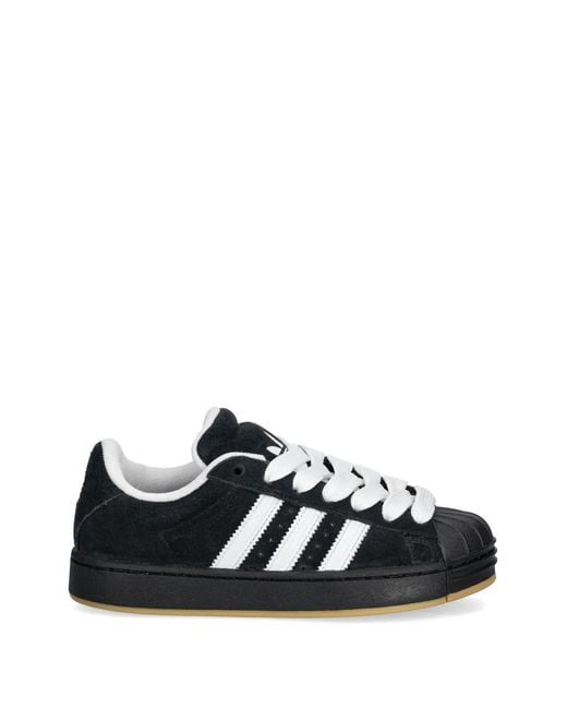 Adidas Black Superstar St Stripes Sneakers