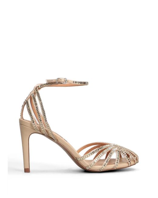 Bibi Lou Metallic Serabi Crystal-Embellished Cage Sandals