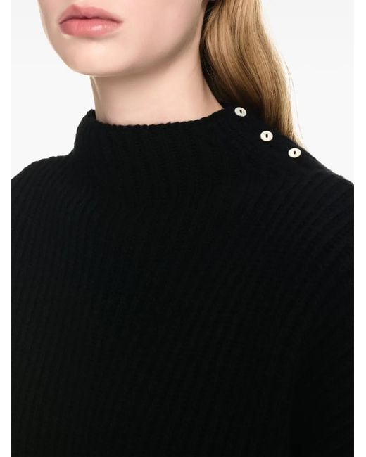 Off-White c/o Virgil Abloh Black Logo-Embroidered Jumper