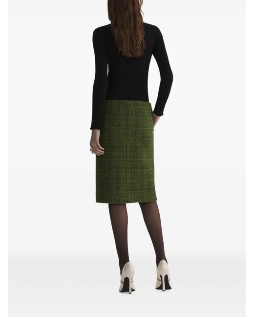 Mugler Green Wrap Skirt