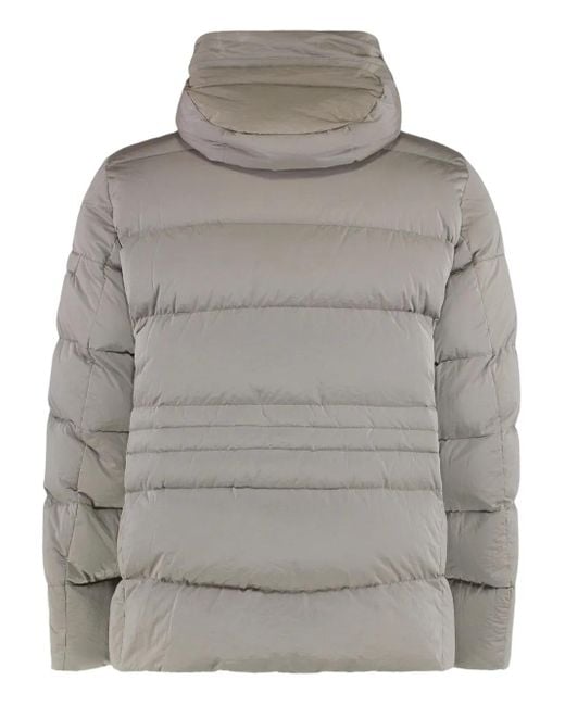 Moorer Gray Sp-Alpes-4Dm Hooded Quilted Jacket for men