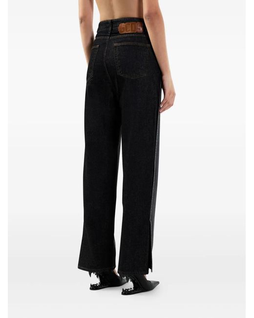 Gcds Gray Logo-Patch Jeans