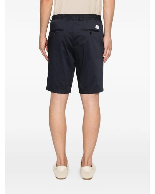Manuel Ritz Blue Pleated Drawstring Shorts for men