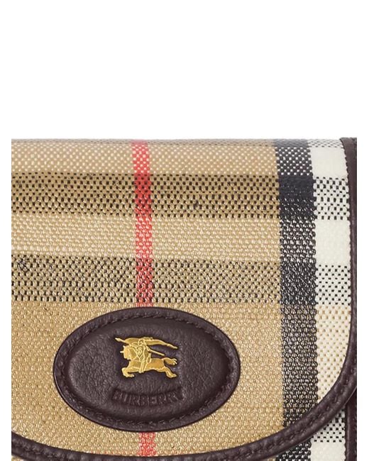 Burberry Natural Kariertes Portemonnaie