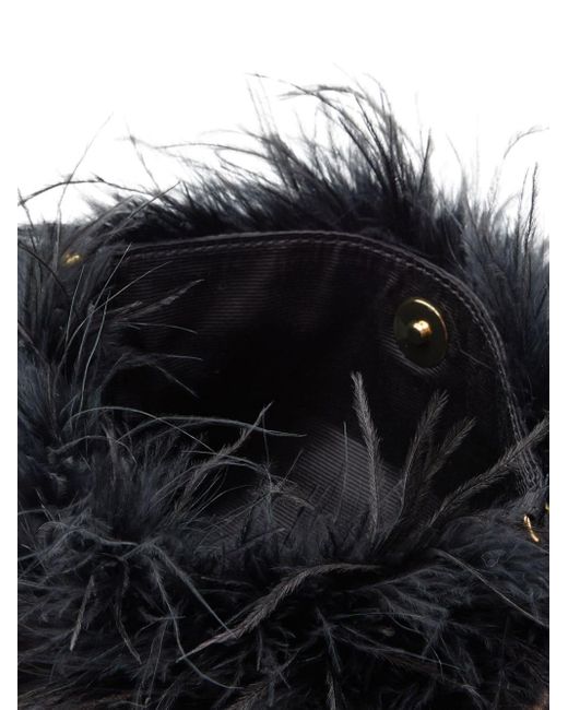Bolso de hombro con detalle de plumas Loeffler Randall de color Black
