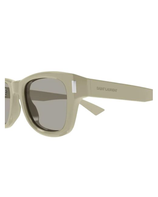 Saint Laurent Gray Square Frame Sunglasses