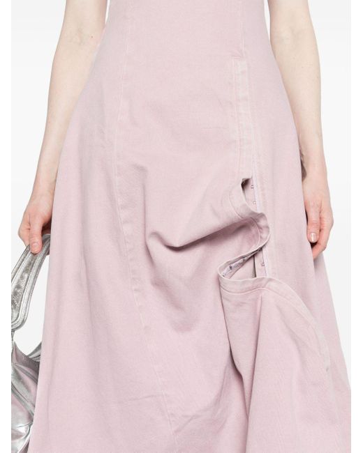 Y. Project Pink Organic-cotton Denim Maxi Dress