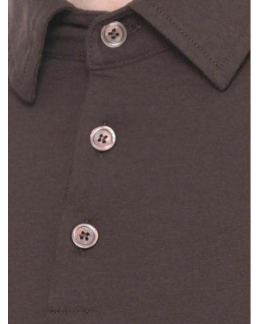 Zanone Black Short-Sleeve Polo Shirt for men