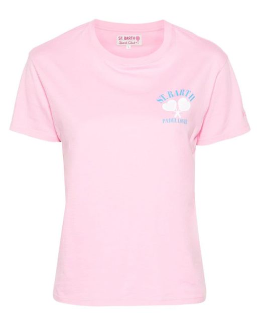 T-shirt Emilie à logo imprimé Mc2 Saint Barth en coloris Pink