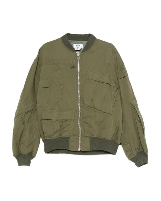 Junya Watanabe Green Multi-Pocket Bomber Jacket for men