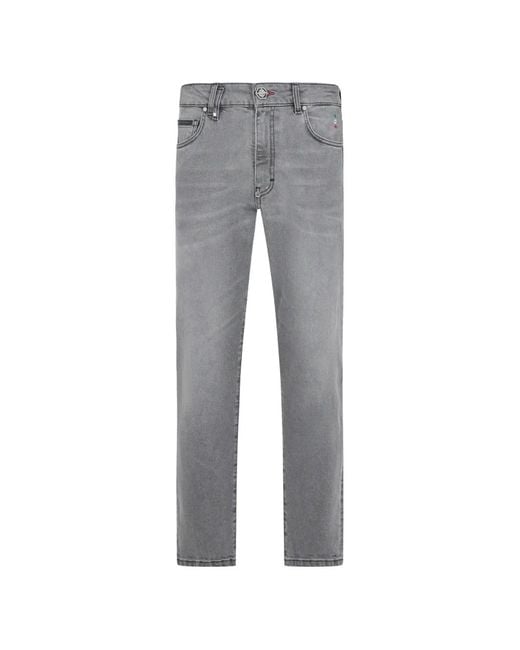 Philipp Plein Gray Detroit Fit Jeans Basic for men