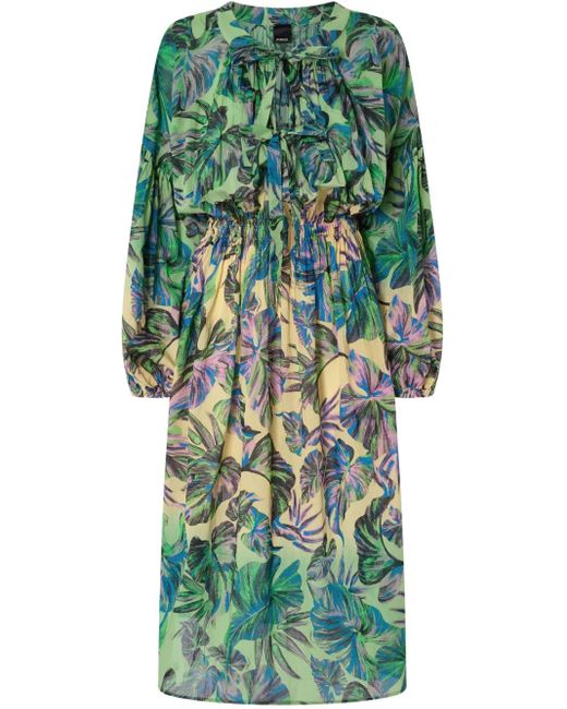 Pinko Green Kleid mit Blumen-Print