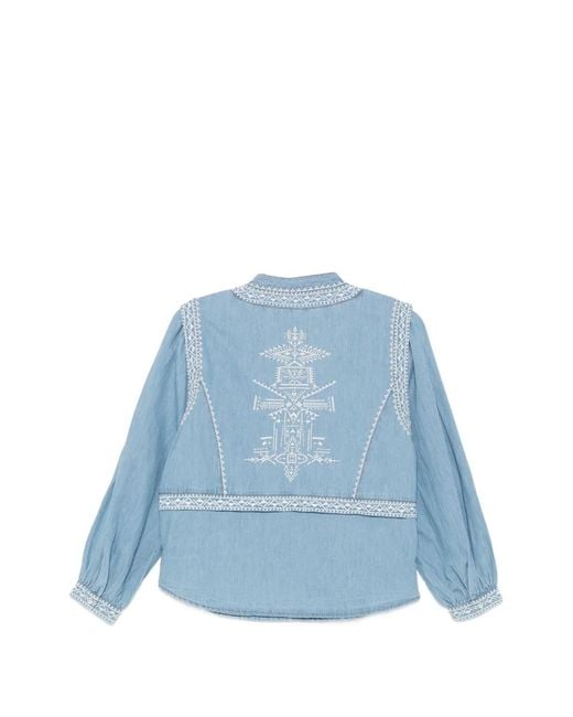 Ba&sh Blue Laura Blouse