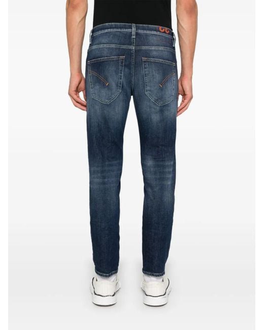 Dondup Blue Distressed-Effect Jeans for men