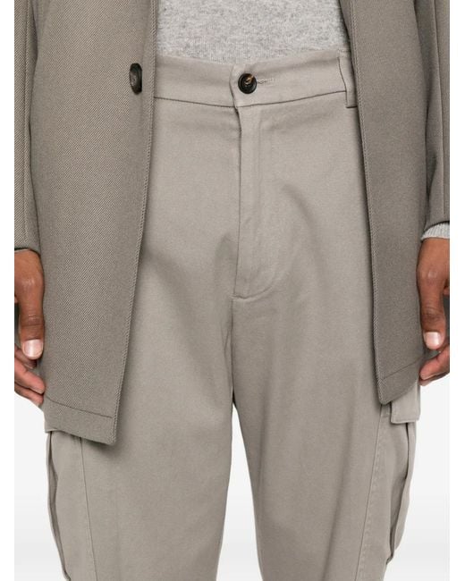 Eleventy Gray Flap-Pocket Trousers for men