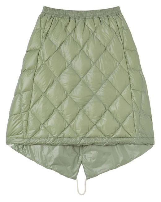 Jil Sander Green Down Quilted Skirt