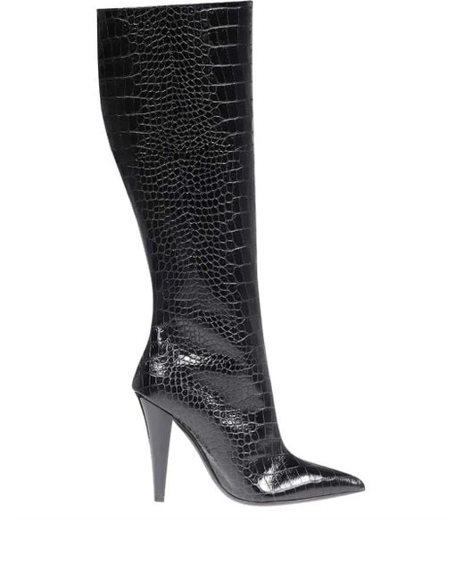 Tom Ford Black 110Mm Leather High Boots