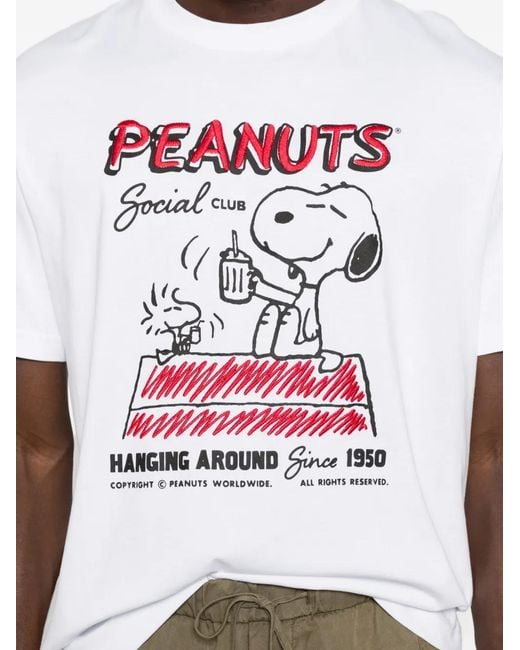 Iceberg White Peanuts Graphic T-Shirt for men