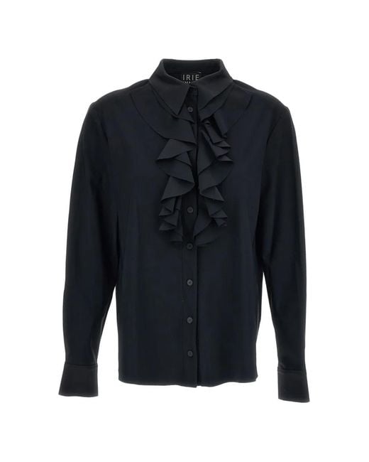 Irie Blue Ruffled Long-Sleeve Shirt