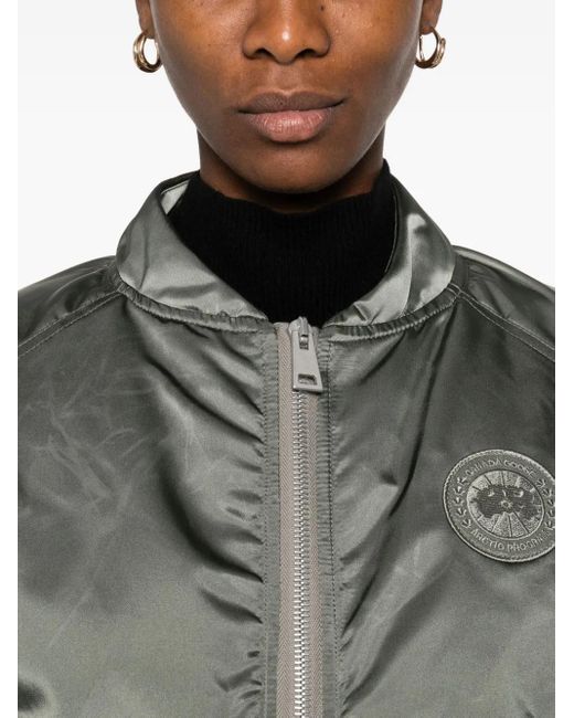Canada Goose Gray Jade Zip-Up Bomber Jacket