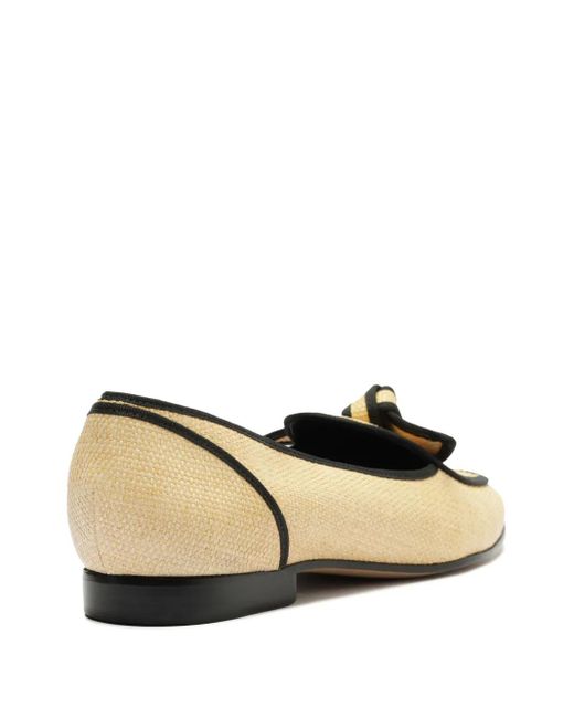 Alexandre Birman グログラントリム ラフィアローファー Natural
