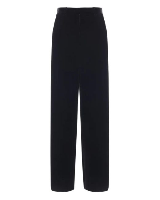 Giorgio Armani ベルベット ストレートパンツ Blue