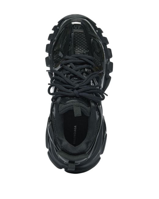 Balenciaga Black Track Laminated-panels Sneakers
