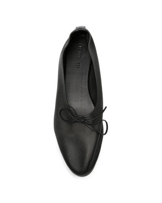 Dear Frances Black Bow-Detail Ballet Flats