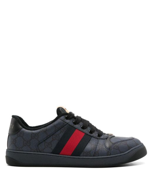 Gucci Ace Gg Supreme Leren Sneakers in het Blauw voor heren | Lyst NL