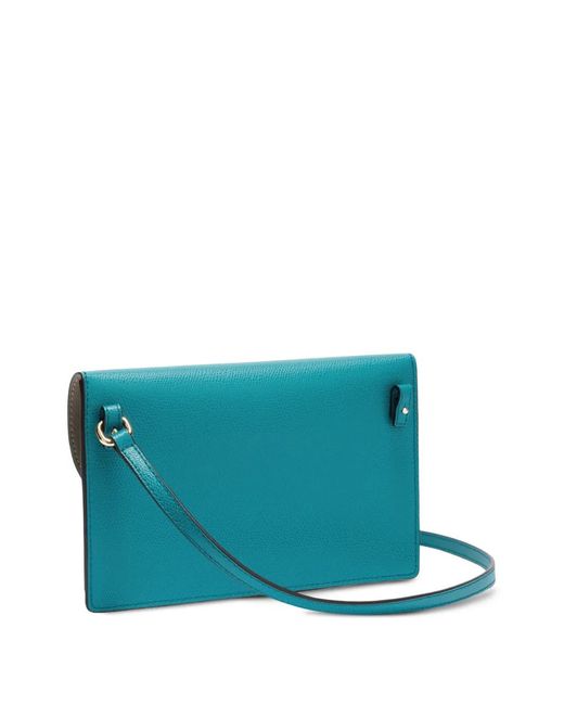Furla Blue Lea Turn-Lock Clutch Bag