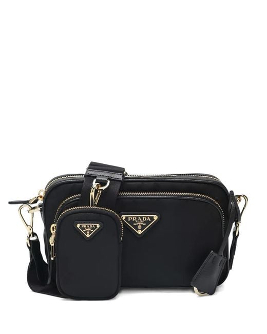 Prada Black Top-Zip Cross Body Bag