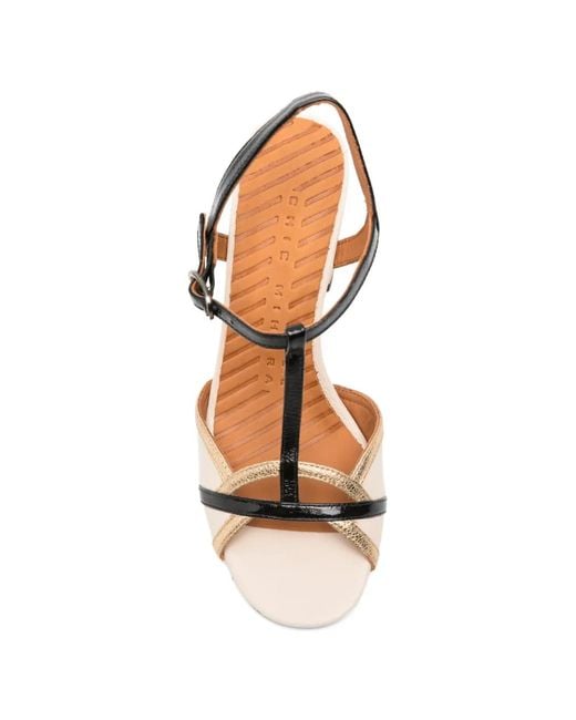 Chie Mihara Multicolor T-Strap Buckle Sandals